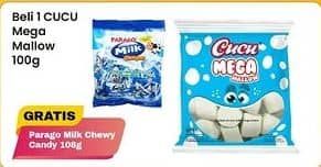 Promo Harga Cucu Mega Mallow Marshmallow Vanilla 100 gr - Alfamart