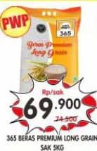 Promo Harga 365 Beras Premium Long Grain 5000 gr - Superindo