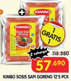 Promo Harga Kimbo Sosis Sapi Goreng 372 gr - Superindo
