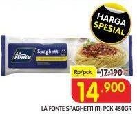 Promo Harga LA FONTE Spaghetti 11 450 gr - Superindo