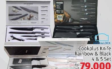 Promo Harga LOCK & LOCK Cookplus Knife Rainbow & Black 4 & 5 set  - LotteMart