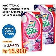 Promo Harga ATTACK Jaz1 DeterGel Pesona Segar, Semerbak Cinta 750 ml - Indomaret