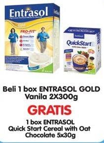 Promo Harga ENTRASOL Gold Susu Bubuk Vanilla 300 gr - Indomaret