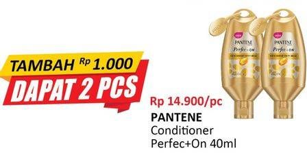 Promo Harga PANTENE Perfect ON Conditioner Tanpa Bilas 40 ml - Alfamidi
