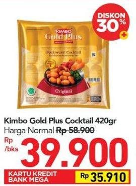 Promo Harga KIMBO Gold Plus Bockwurst Cocktail Original 450 gr - Carrefour