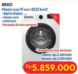 Promo Harga Beko WCV 8512 BW0 | Mesin Cuci Front Load  - Hypermart