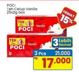 Promo Harga Cap Poci Teh Celup Vanila per 25 pcs 2 gr - Indomaret