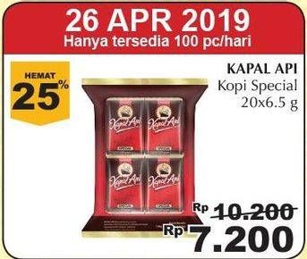 Promo Harga Kapal Api Kopi Bubuk Special per 20 sachet 6 gr - Giant