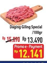 Promo Harga Daging Giling Sapi Spesial per 100 gr - Hypermart