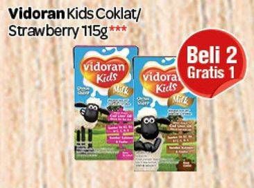 Promo Harga VIDORAN Xmart UHT Coklat, Strawberry 115 ml - Carrefour