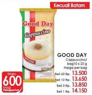 Promo Harga Good Day Cappuccino per 10 sachet 25 gr - LotteMart