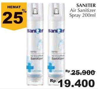 Promo Harga SANITER Air & Surface Sanitizer Aerosol 200 ml - Giant