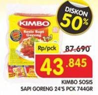 Promo Harga KIMBO Sosis Sapi Goreng 24 pcs - Superindo