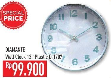 Promo Harga DIAMANTE Wall Clock D-1707  - Hypermart