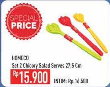 Promo Harga HOMECO Chicory Salad Serves 27.5cm 2 pcs - Hypermart