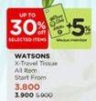 Promo Harga Watsons X-Flower Travel Pack Tissue All Variants 60 pcs - Watsons