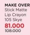Promo Harga MAKE OVER Color Stick Matte Crayon 105 Skye  - Watsons