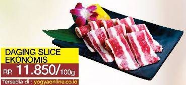 Promo Harga Daging Sapi Slice per 100 gr - Yogya