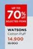 Promo Harga Watsons Pure Cotton Puff  - Watsons