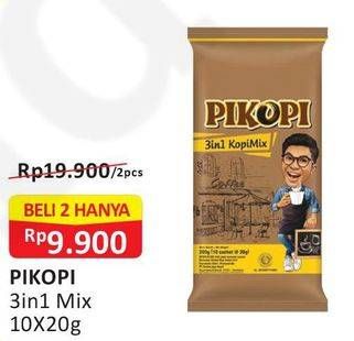 Promo Harga Pikopi 3 in 1 Kopi Mix per 2 pouch 10 pcs - Alfamart
