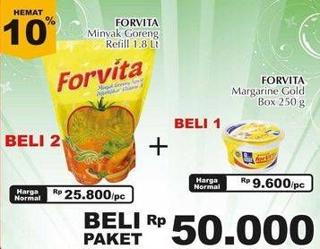Promo Harga 2 Forvita Minyak Goreng + 1 Margarine  - Giant