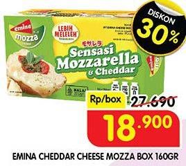 Promo Harga Emina Cheddar Cheese Mozza 165 gr - Superindo