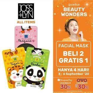 Promo Harga JOSS+LYN Face Mask All Variants  - Guardian