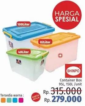 Promo Harga SHINPO Container Box 95000 ml - LotteMart