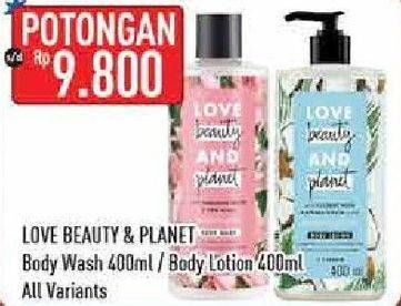 Promo Harga LOVE BEAUTY AND PLANET Body Wash/Body Lotion  - Hypermart