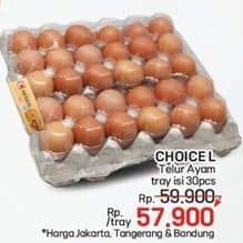 Promo Harga Choice L Telur Ayam Negeri 30 pcs - LotteMart