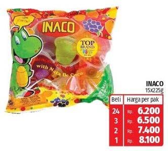 Promo Harga INACO Mini Jelly per 15 cup 15 gr - Lotte Grosir