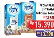 Promo Harga Frisian Flag Susu UHT Purefarm Swiss Chocolate, Full Cream 946 ml - Hypermart