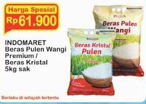 Promo Harga Indomaret Beras Pulen Wangi Premium, Kristal Pulen Premium 5 kg - Indomaret