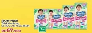 Promo Harga Mamy Poko Pants Xtra Kering Slim Tidak Gembung L48, M54, S32, XL40, XXL34 32 pcs - Yogya