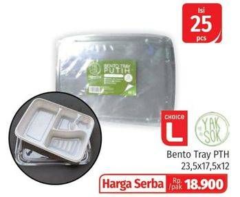 Promo Harga CHOICE L Bento Tray 25 pcs - Lotte Grosir