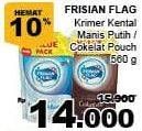 Promo Harga FRISIAN FLAG Susu Kental Manis Putih, Cokelat 560 gr - Giant