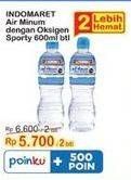 Promo Harga Indomaret Air Minum Dengan Oksigen Sporty 600 ml - Indomaret