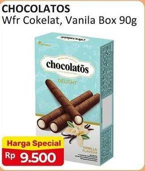 Promo Harga Chocolatos Delight Wafer Stick Kecuali Cokelat, Kecuali Vanila 90 gr - Alfamart
