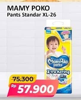 Promo Harga Mamy Poko Pants Xtra Kering XL26 26 pcs - Alfamart