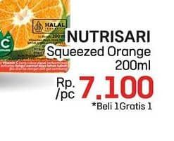 Promo Harga Nutrisari Juice Squeezed Orange 200 ml - LotteMart