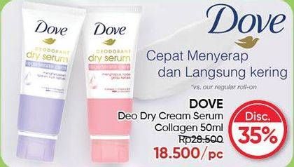 Promo Harga DOVE Deodorant Dry Serum 50 ml - Guardian