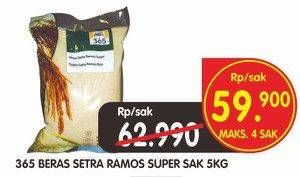 Promo Harga 365 Beras 5 kg - Superindo