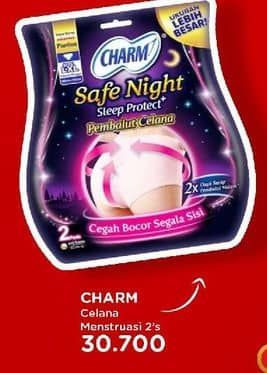 Promo Harga Charm Sleep Protect Plus Panties 2 pcs - Watsons