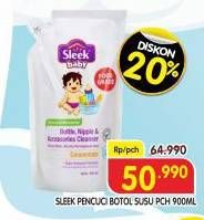 Promo Harga Sleek Baby Bottle, Nipple and Accessories Cleanser 900 ml - Superindo
