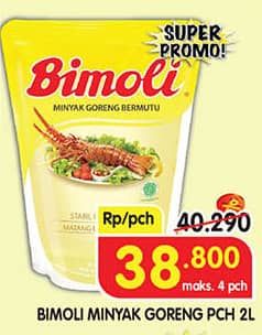 Promo Harga Bimoli Minyak Goreng 2000 ml - Superindo