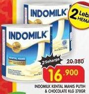 Promo Harga INDOMILK Susu Kental Manis Cokelat, Plain 370 gr - Superindo