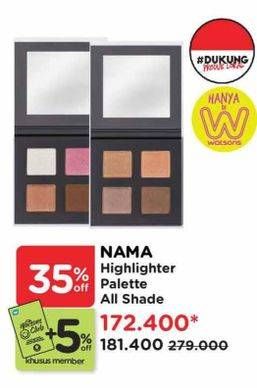 Promo Harga NAMA Beauty Highlighter Palette  - Watsons
