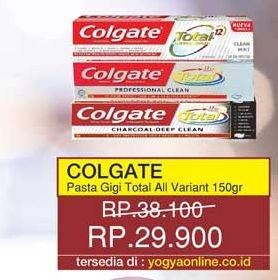 Promo Harga COLGATE Toothpaste Total All Variants 150 gr - Yogya