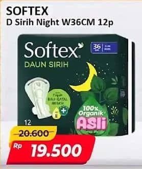 Promo Harga Softex Daun Sirih 36cm 12 pcs - Alfamart