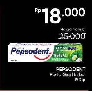 Promo Harga Pepsodent Pasta Gigi Action 123 Herbal 190 gr - Guardian